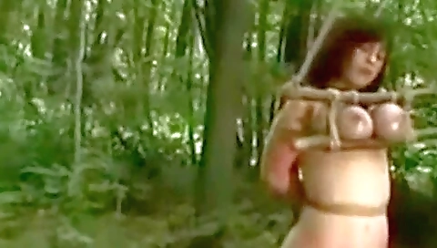 Breast Hanging Bondage In The Woods Breast Hanging Bondage In The Woods